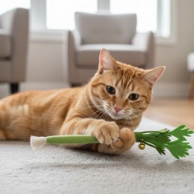 Jeux pour chat - Branche de céleri - Chatyfyclub