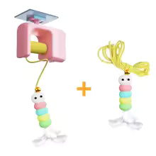 Jeu pour chat interactif - Oiseau volant à corde élastique rétractable