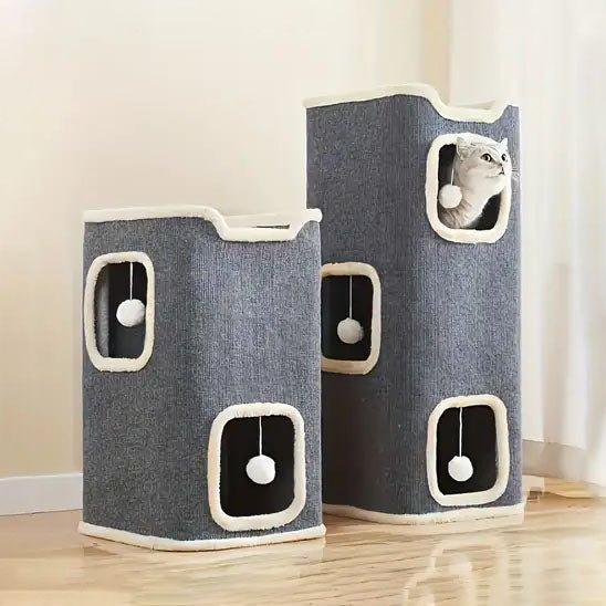 Arbre à Chat multi - niveaux avec jouet - Chatyfyclub