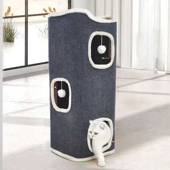 Arbre à Chat multi - niveaux avec jouet - Chatyfyclub