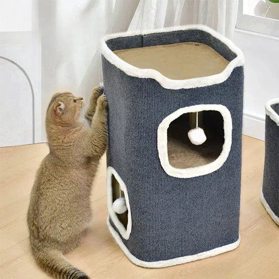 Arbre à Chat multi - niveaux avec jouet - Chatyfyclub