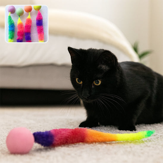 chat jouet ver boule