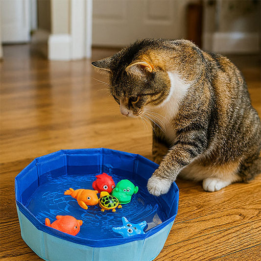 Jeu pour chat - Piscine