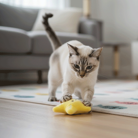 Jouet pour chat Interactif en peluche - Ver, Étoile de mer, Baleine