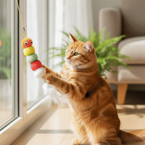 Jouet pour chat interactif à ventouse