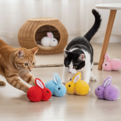 Jeux pour chat - Lapin en peluche
