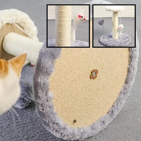 Griffoir pour chat avec balle et souris - Chatyfyclub