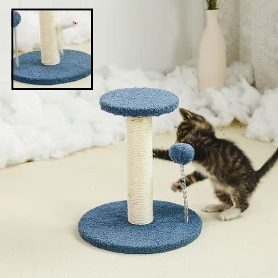 Griffoir pour chat avec balle et souris - Chatyfyclub