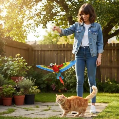 Jeu pour chat Perroquet - L'oiseau suspendu - Chatyfyclub