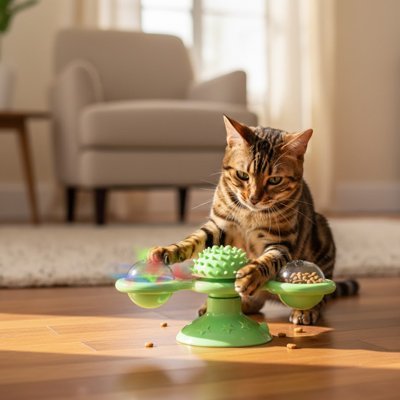 Jeu pour chat | Plateau rotatif Interactif - Chatyfyclub