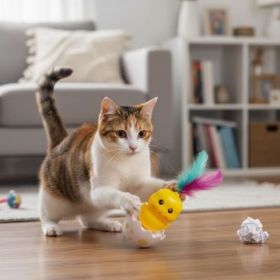 Jeu pour chat - Poussin jaune ou ourson - Chatyfyclub