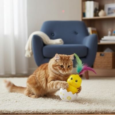 Jeu pour chat - Poussin jaune ou ourson - Chatyfyclub