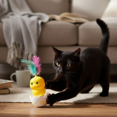 Jeu pour chat - Poussin jaune ou ourson - Chatyfyclub