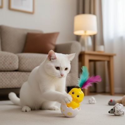 Jeu pour chat - Poussin jaune ou ourson - Chatyfyclub