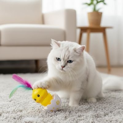 Jeu pour chat - Poussin jaune ou ourson - Chatyfyclub