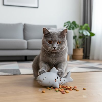 Jeu pour chat - Requin distributeur de friandises - Chatyfyclub
