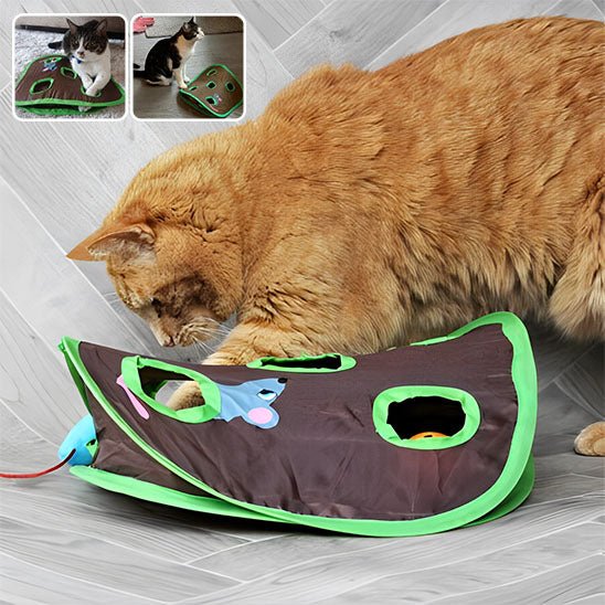 Jeu pour chat Tunnel à 9 trous 