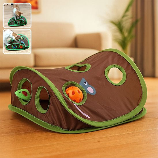 Jeu pour chat  Tunnel à 9 trous   