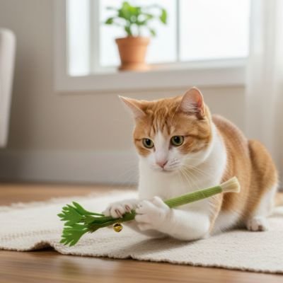 Jeux pour chat - Branche de céleri - Chatyfyclub