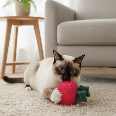 Jouet Chat pour Interactif - Peluche carotte ou radis - Chatyfyclub