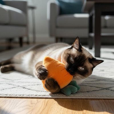 Jouet Chat pour Interactif - Peluche carotte ou radis - Chatyfyclub