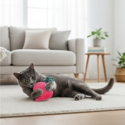 Jouet Chat pour Interactif - Peluche carotte ou radis - Chatyfyclub