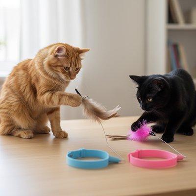 Jouet pour Chat - Collier à plume - Chatyfyclub