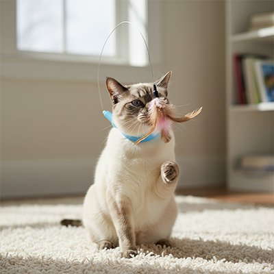 Jouet pour Chat - Collier à plume - Chatyfyclub