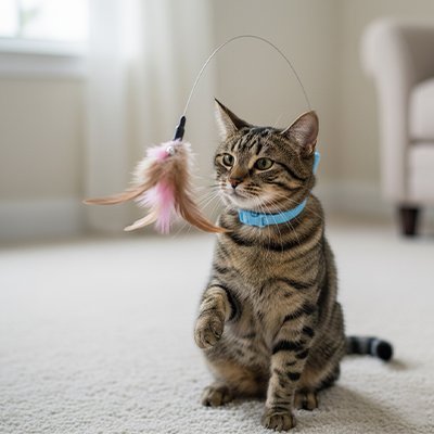 Jouet pour Chat - Collier à plume - Chatyfyclub