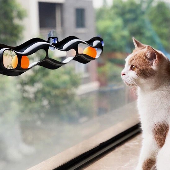 Jouet pour chat interactif à ventouses - Chatyfyclub