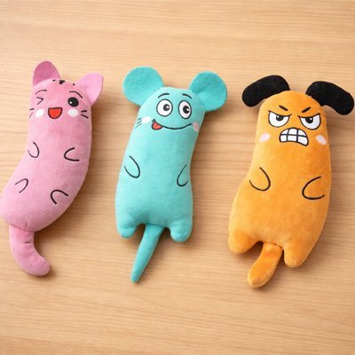 Jouet pour chat interactif - Animaux en peluche à mâcher avec herbe à chat - Chatyfyclub