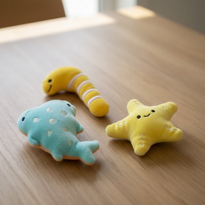 Jouet pour chat Interactif en peluche - Ver, Étoile de mer, Baleine - Chatyfyclub