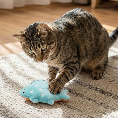 Jouet pour chat Interactif en peluche - Ver, Étoile de mer, Baleine - Chatyfyclub