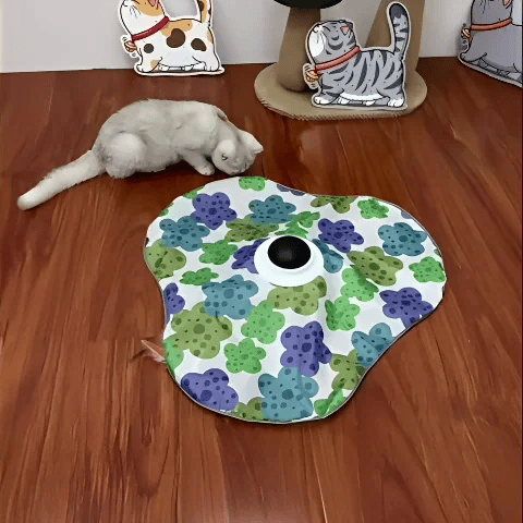 Jouet pour chat interactif - Jouet rotatif avec plumes - Chatyfyclub