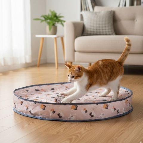 Jouet pour chat interactif | Tapis de jeu circulaire - Chatyfyclub