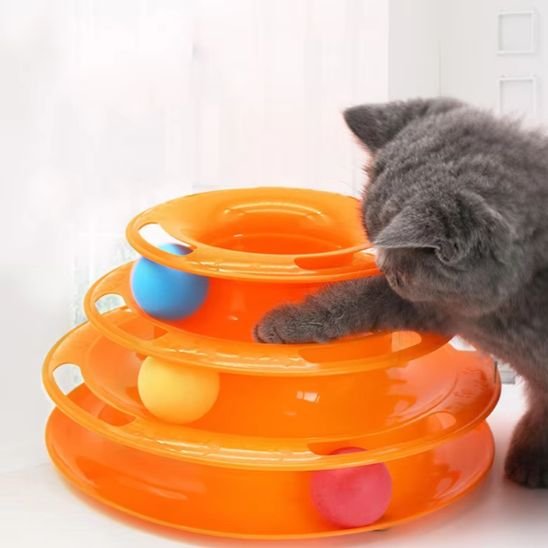 Jouet pour chat interactif - Tour spatiale avec tunnels - Chatyfyclub