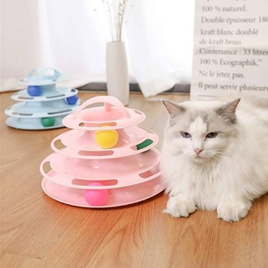 Jouet pour chat interactif - Tour spatiale avec tunnels - Chatyfyclub