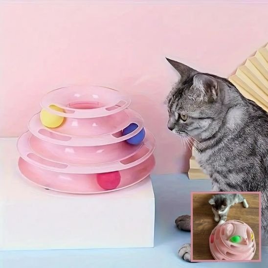 Jouet pour chat interactif - Tour spatiale avec tunnels - Chatyfyclub