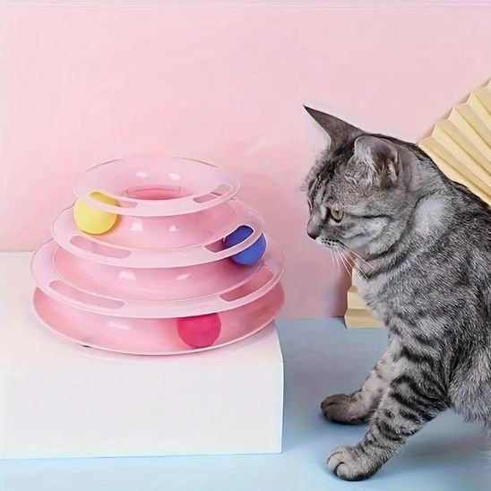 Jouet pour chat interactif - Tour spatiale avec tunnels - Chatyfyclub