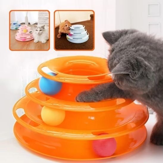 Jouet pour chat interactif - Tour spatiale avec tunnels - Chatyfyclub