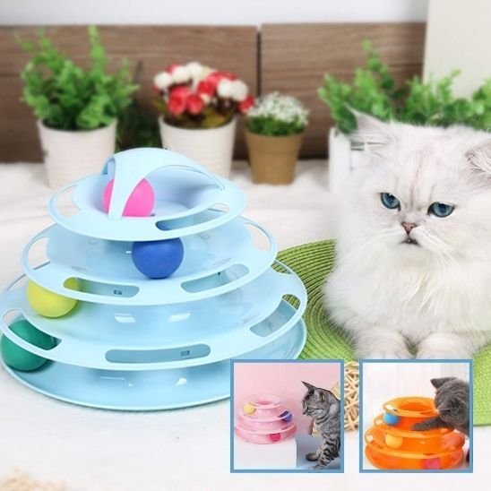 Jouet pour chat interactif - Tour spatiale avec tunnels - Chatyfyclub