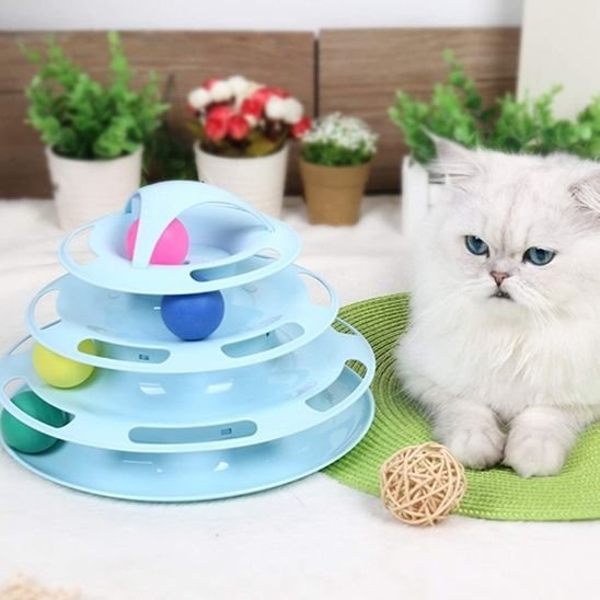 Jouet pour chat interactif - Tour spatiale avec tunnels - Chatyfyclub