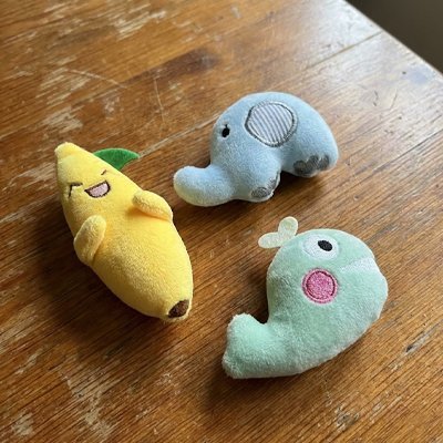 Jouet pour chat - Jouets en peluche banane, baleine et éléphant - Chatyfyclub