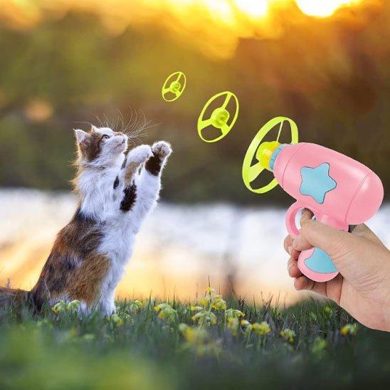 Jouet pour chat - Pistolet à hélice