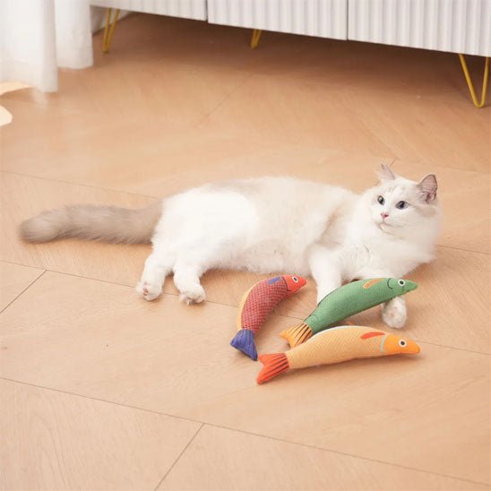 Jouet pour chat - Poisson en peluche - Chatyfyclub
