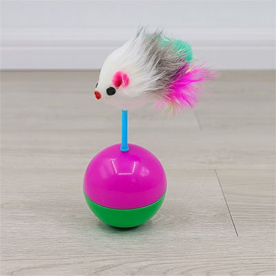 Jouet pour chat - Souris à plumes interactive - Chatyfyclub