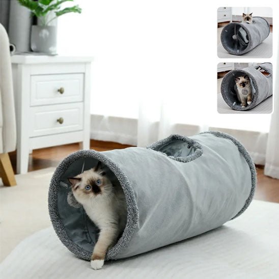 Jouet pour chat - Tunnel gris - Chatyfyclub