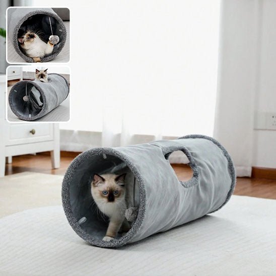 Jouet pour chat - Tunnel gris - Chatyfyclub