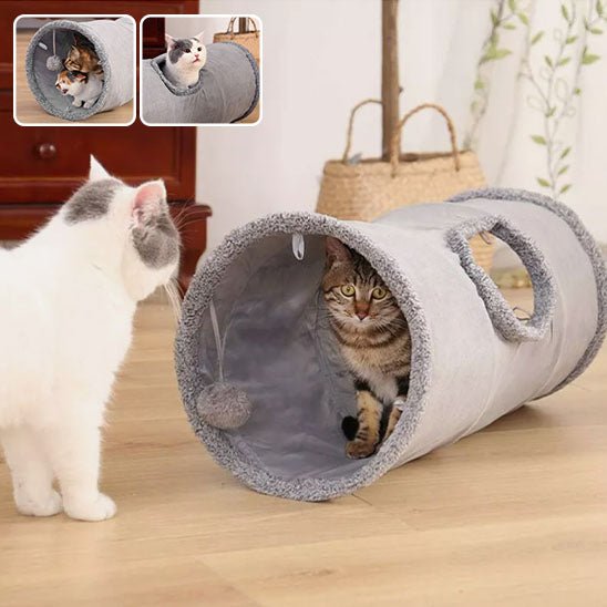Jouet pour chat - Tunnel gris - Chatyfyclub