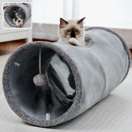 Jouet pour chat - Tunnel gris - Chatyfyclub